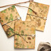 Quadernino tascabile rilegato a mano e decorato con stampo di foglie