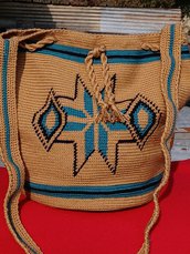 Borsa secchiello, Borsa donna, borsa uncinetto, borsa fatta a mano, borsa stile colombiano, borsa Wayuu