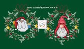 CROSS STITCH PATTERN CHRISTMAS-Schema per due Ghirlande natalizia fai-da-te a punto croce
