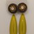 GRANDI ORECCHINI a goccia verde oliva con strass, orecchini moda, orecchini iconici, orecchini verdi, orecchini di tendenza, maxi orecchini 