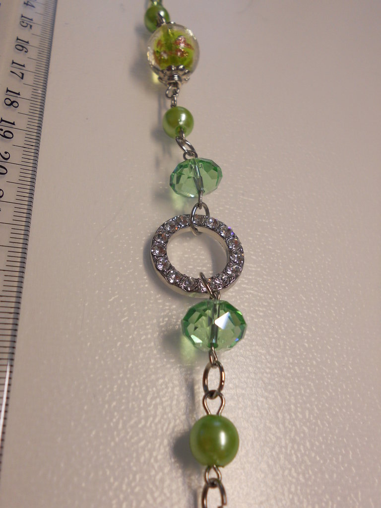 Collane Con Pietre Preziose Rondelle Sfaccettate Peridoto Verde - Foto 3