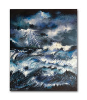 DIPINTO ORIGINALE SU TELA "Oceano in tempesta" - quadro - Arte - pittura