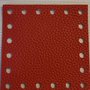 quadrati in pelle  10x10 codice1 rosso pitonato 