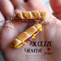 Orecchini Panini con salame e formaggio realizzati a mano in fimo e cernit - miniature, handmade, idea regalo,