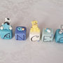 cake topper cubi animali giungla in scala di blu 9 lettere 9 cubi 