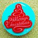 Stampo in gomma siliconica Albero di Natale Merry Christmas