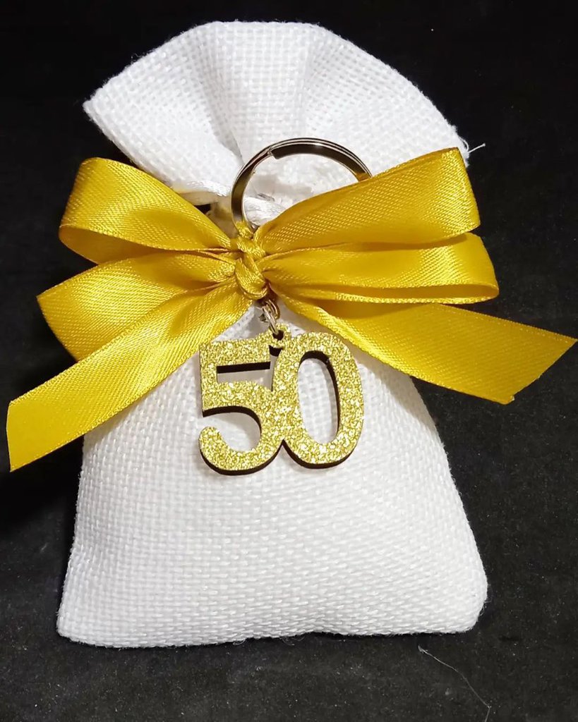 100 Bigliettini Bomboniera Per Anniversario 50 Anni Insieme | Bianco E Oro