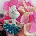 Ballerina in gesso ceramico profumato h 10 cm con glitter o brillantini