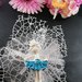 Ballerina in gesso ceramico profumato con vestito glitter e brillantini su doppio velo rete h 10 cm 