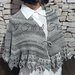 Mantellina della nonna, scialle, mantella, coprispalle da donna in morbida lana merinos 