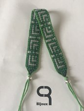 Bracciale tessitura verde