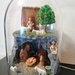 DIORAMA  PRESEPE  ARTISTICO IN CAMPANA DI PLASTICA su DUE LIVELLI (tipo A)