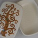 Scatola in ceramica di Castelli, realizzata e dipinta a mano cm 10x7,5x4