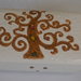 Scatola in ceramica di Castelli, realizzata e dipinta a mano cm 9x6x4