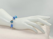 bracciale con perle azzurre