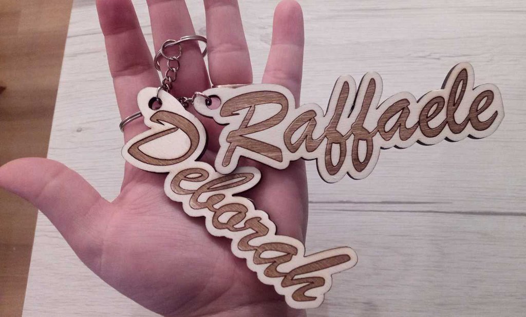 Portachiavi In Legno Personalizzato - Regalo Artigianale Fatto A Mano (Spedito Dagli USA)