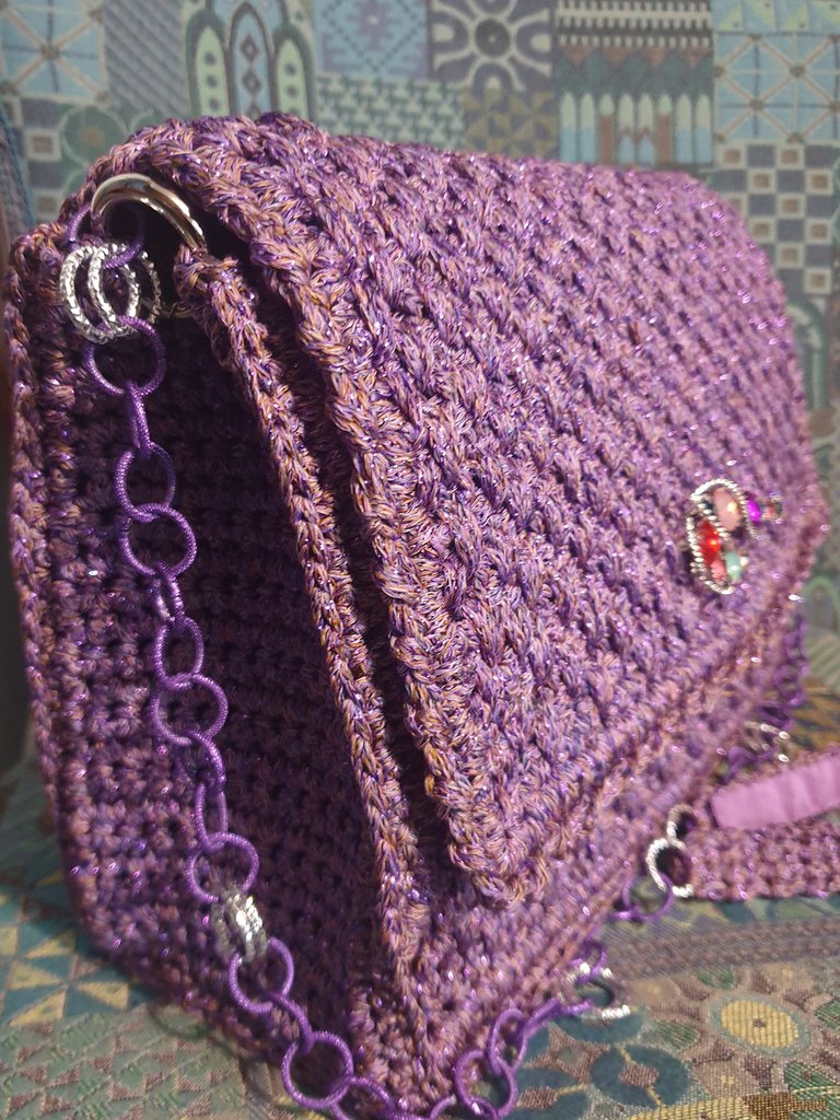Borsa Portatile Porta Uncinetto Vintage Con Fiore Di Calla Bianco E Viola – 28x21 Cm, In Poliestere, Con Scomparti E Coulisse