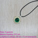 collana cristallo verde, pendente cristallo verde, ciondolo con cristalli, collana con perline di vetro, collana semplice, punto luce 