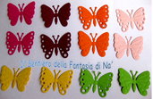 12 Farfalle carta fustellate embossate per scrap