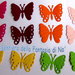 12 Farfalle carta fustellate embossate per scrap