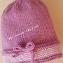 Cappello bambina in pura lana merinos 100%