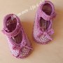 Scarpine neonata in lana merinos 100% 
