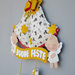 Fuoriporta natalizio Campane in festa e angioletti, 42 cm x 38 cm