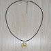 collana cristallo giallo topazio, collana ambra, pendente cristallo, ciondolo con cristalli, collana con perline di vetro, collana punto luce