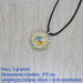 collana cristallo giallo topazio, collana ambra, pendente cristallo, ciondolo con cristalli, collana con perline di vetro, collana punto luce