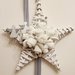 Stella natalizia, decorazione di Natale, addobbi, midollino bianco