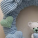 Fiocco nascita uncinetto bimbo con amigurumi