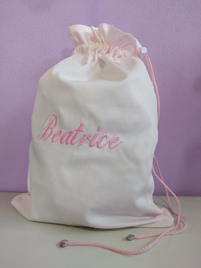 Personalizzato neonato sacca con nome ricamato, sacchetti personalizzati  con nome, regali nascita personalizzati, sacchetti primo cambio