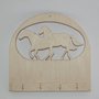 portachiavi da muro in legno soggetto cavallo cm 15 x 12