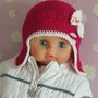 Cappellino baby , neonata,  copriorecchie, cappellino aviatore,  