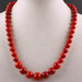 Collana e bracciale con perle in gradazione 6-14 mm di autentico corallo rosso naturale chakra cristalloterapia