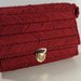 Pochette in fettuccia elastica bordeaux fatta a mano