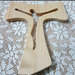 CROCE TAU in legno realizzato a mano idea regalo nascita battesimo compleanno comunione decorazione casa 