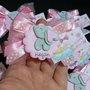  BOMBONIERA NASCITA BATTESIMO SEGNAPOSTO ELEFENTINO BIMBA ROSA DUMBO CONFETTI BIGLIETTO