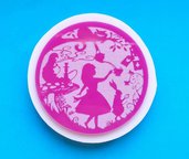 Stampo in gomma siliconica Sfera Paesaggio Alice in Wonderland