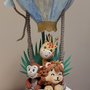 Mongolfiera cake topper tema giungla