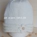 Cappello bambina lavorato a mano in lana merinos 100%
