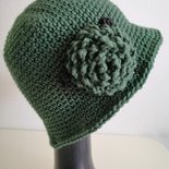 Cappello lana donna verde