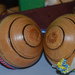 Trottola in legno artigianale cm 8 decorata a mano