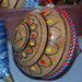 Trottola in legno artigianale cm 8 decorata a mano