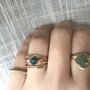 Offerta set anelli oro con avventurina verde