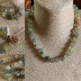 Collana di Prehnite Chiusura Argento placcato Oro18k