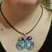 collana con pendente farfalla wire art