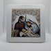Orologio Sacra Famiglia in porcellana 14,5 x 14,5 