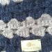 Maglione bicolore in lana, viscosa e top acrilico fatto a mano