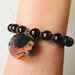 Klimt Salomè bracciale fatto a mano con perle rosse bordeaux